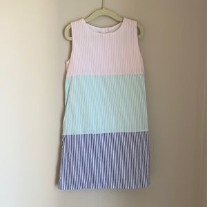 Girls Vineyard Vines seersucker shift dress